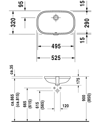 Duravit D-Code 0338490000 Раковина