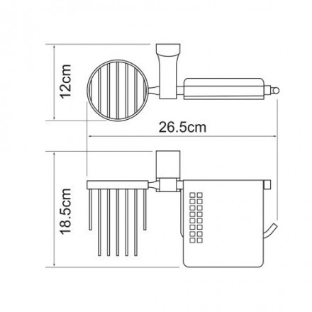 Wasserkraft Leine WHITE К-5059WHITE Держатель туалетной бумаги и освежителя