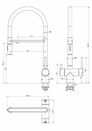 Grocenberg GB4096BG смеситель для кухни графит