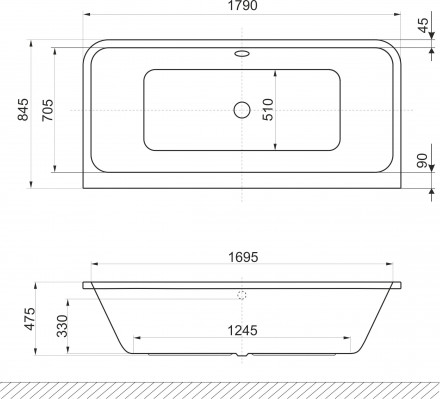 Excellent Arana 180x85 акриловая ванна