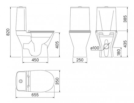 IDDIS Edifice Rimless EDIRDSEi24 Унитаз-компакт безободковый