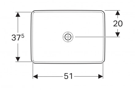 Geberit Variform 500.738.01.2 Раковина 55x40