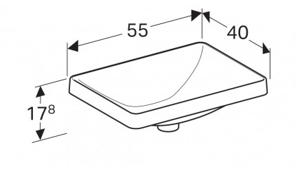 Geberit Variform 500.738.01.2 Раковина 55x40