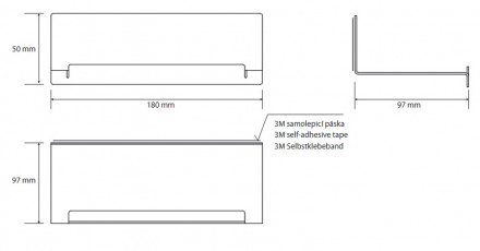 Bemeta Niva 101102365 Полочка 180 мм