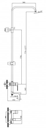 RUSH ST4235-30 Душевая стойка для ванны