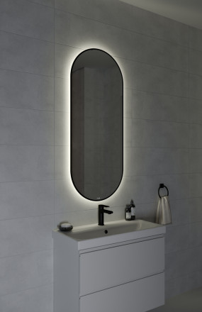 Cersanit ECLIPSE SMART 50X122 зеркало в черной рамке