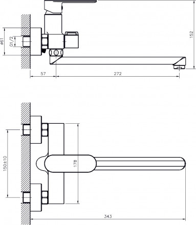 Rush Luson LU1630-51 Смеситель для ванны