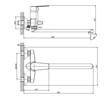 Rossinka S35-33 Смеситель для ванны