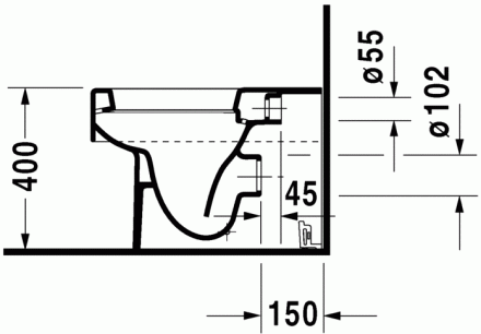 Duravit Vero 2117090000 Напольный унитаз под скрытый бачок (чаша)