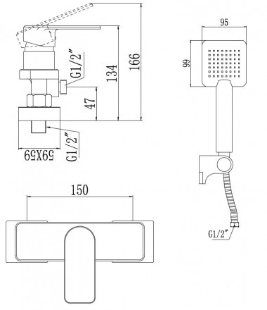 Savol S-600705 смеситель для душа