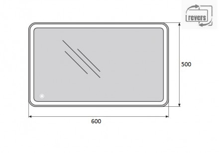 Belbagno SPC-MAR-500-600-LED-TCH Зеркало 500x30x600 с встроенным светильником