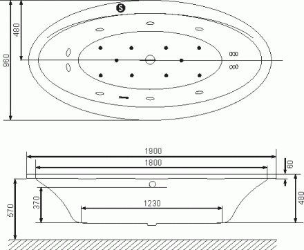 Excellent Lumina 190x96 акриловая ванна
