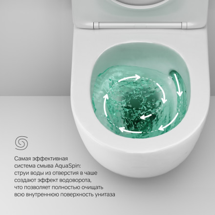 Am.pm Like C801900SC унитаз подвесной AquaSpin с сиденьем микролифт