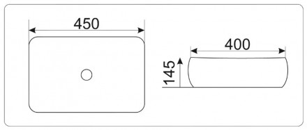 CeramaLux MNC554 раковина 45