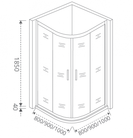 Good Door Latte R-90-G-WE Душевой угол
