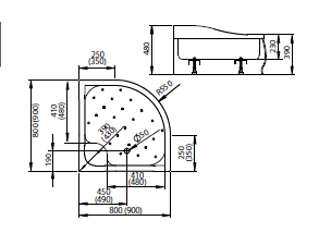 Radaway Classic A1700 90x90 Душевой угол стекло коричневое
