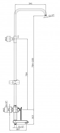 RUSH ST4235-20 Душевая стойка для ванны