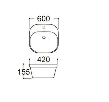 Aquatek AQ5042-00 Раковина накладная 500x420x155