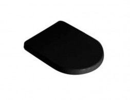 Kerasan Flo 318904 Сидение из термопласта чёрное глянцевое с петлями хром