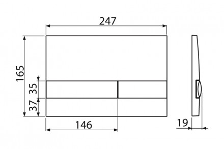 AlcaPlast M1730 Клавиша смыва (Белый)