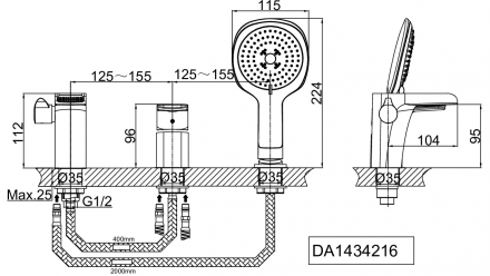 D&amp;K Berlin Technische DA1434215 Смеситель для ванны