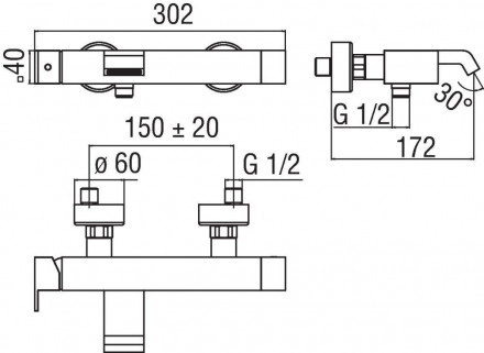 Nobili Ray RY00110-1CR смеситель для ванны