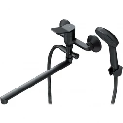 AM.PM X-Joy F85A90122 Смеситель для ванны и душа с длинным изливом и душевым набором черный