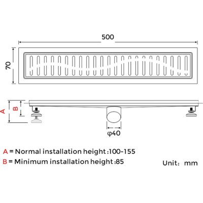 Gappo G85007-3 Душевой трап 50 см