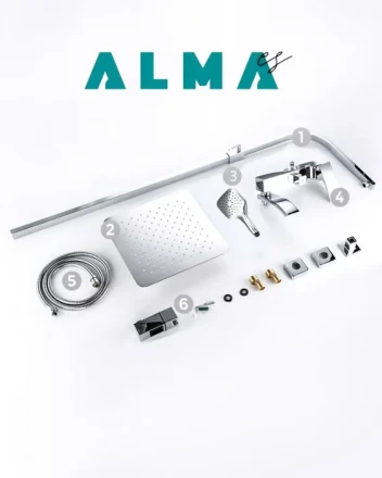 Almaes SDI-1820 Turia Душевая стойка с клавишным управлением хром