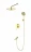 Wonzon &amp; Woghand Stick WW-88939017-BG Душевая система встраиваемая брашированное золото