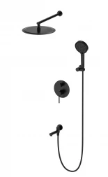 Wonzon &amp; Woghand Stick WW-88939017-MB Душевая система встраиваемая черный матовый