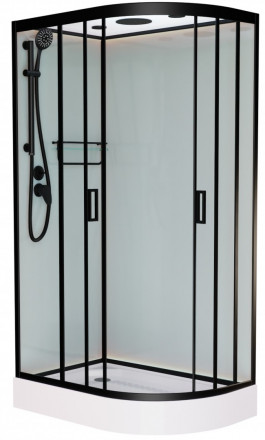 Frank F412L Black Душевая кабина 120x80