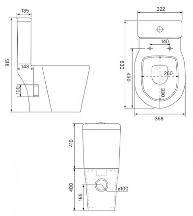 IDDIS Calipso Rimless CALRDSEi24 Унитаз-компакт