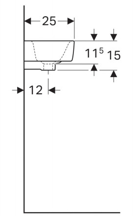 Geberit Renova Plan 276250000 Раковина 50x25