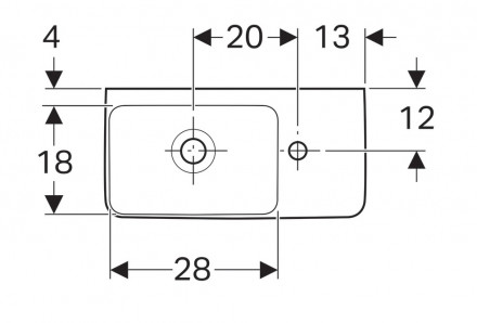Geberit Renova Plan 276250000 Раковина 50x25