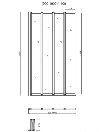 Vincea VSB-31100CL душевая шторка на ванну