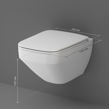 Am.pm Inspire V2.0 C50A1700MWSC унитаз подвесной FlashClean с сиденьем микролифт