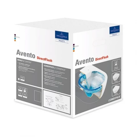 Унитаз подвесной Villeroy Boch Avento 5656RS01 DirectFlush безободковый с микролифтом