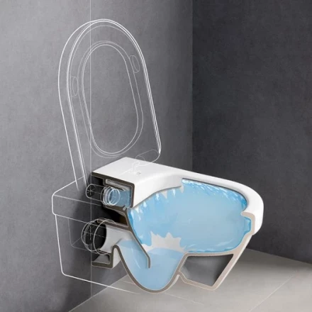 Унитаз подвесной Villeroy Boch Avento 5656RS01 DirectFlush безободковый с микролифтом