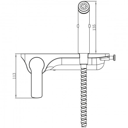 Lemark Solo LM7168CW смеситель с гигиеническим душем