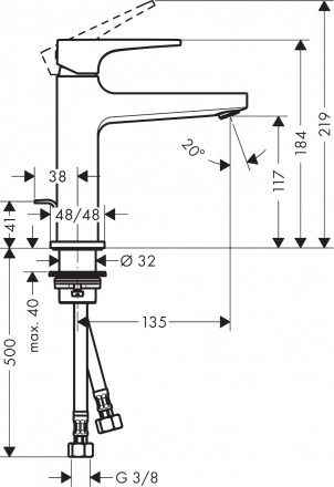 Hansgrohe Metropol 32506000 смеситель для раковины