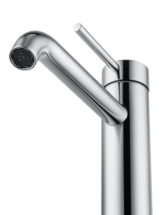 Wonzon &amp; Woghand Stick WW-88239017-CR Смеситель для раковины высокий черный матовый