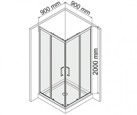 WasserKRAFT Main 41S03 Душевой угол 90x90