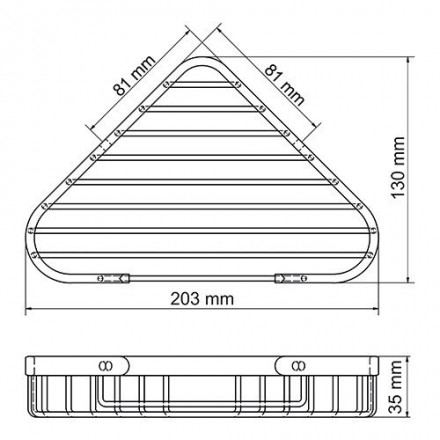 Wasserkraft К-733 Полка металлическая угловая