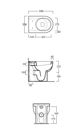 Simas E-LINE EL004 сиденье, петли-хром, микролифт