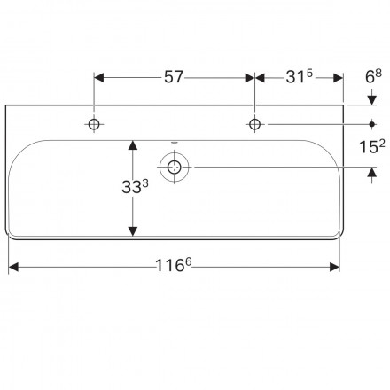 Geberit Smyle Square 500.253.01.1 раковина 120x48