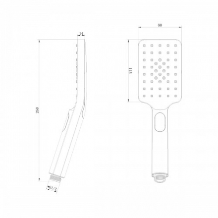 Lemark LM8123BL Ручной душ, 3-функциональный