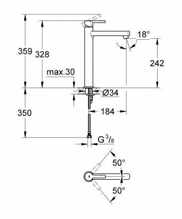 Grohe Allure 23403000 смеситель для раковины
