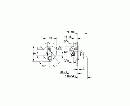 Grohe BauLoop 29081000 Смеситель для ванны