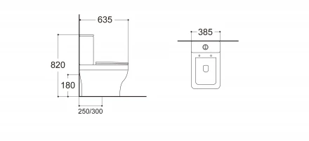 Aquatek AQ2914-00 Унитаз напольный 635x385x820